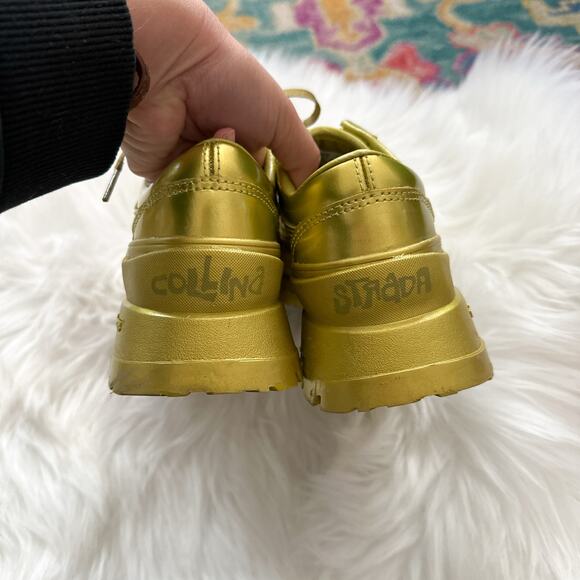 Vans x Collina Strada Gold Metallic Chunky Sneakers - Picture 9 of 11